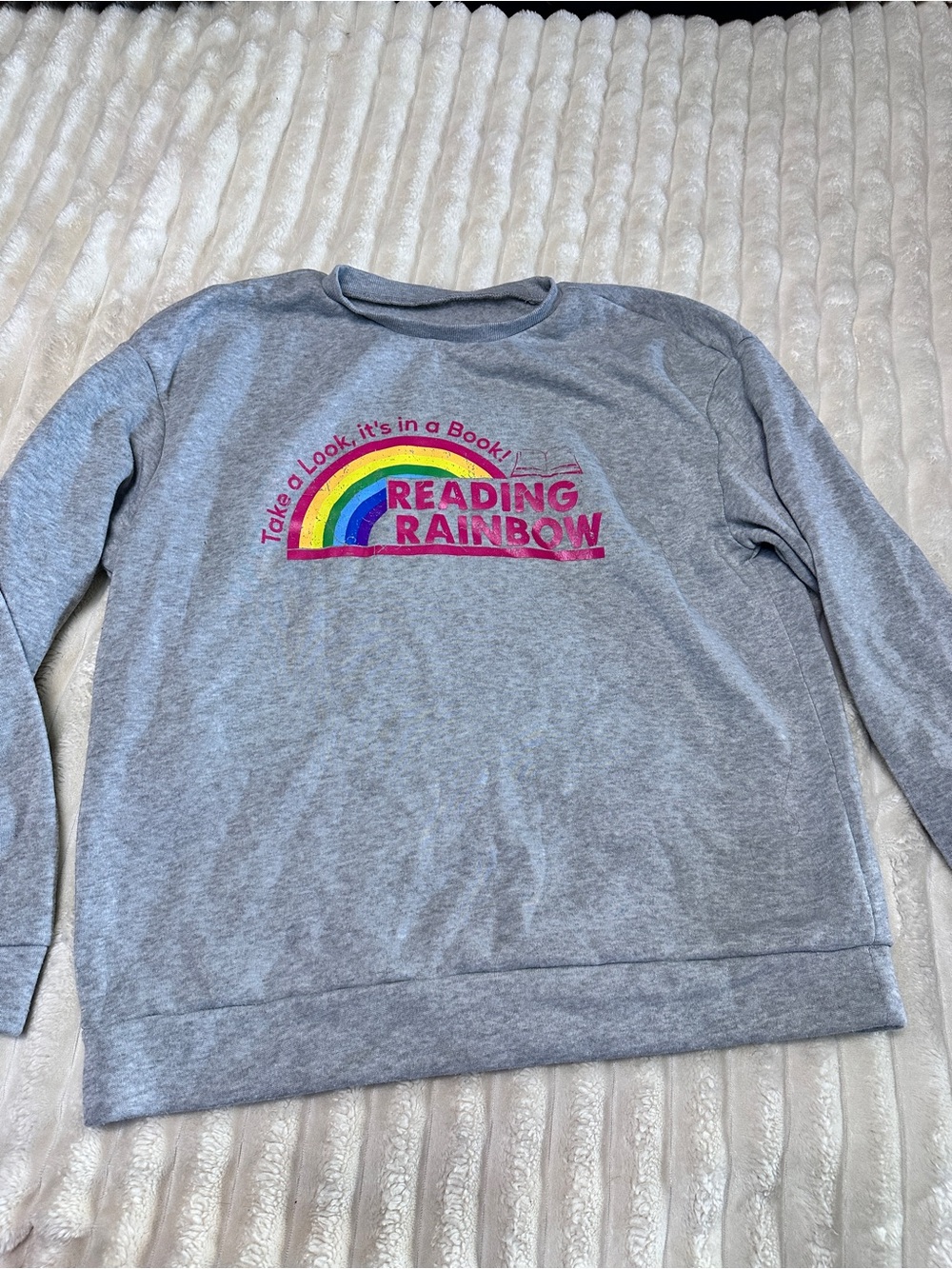 SHEIN reading rainbow hoodie